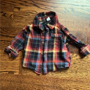 Old Navy flannel shirt - 6-12 months